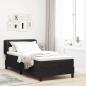 Preview: ARDEBO.de - Boxspringbett mit Matratze Schwarz 100x200 cm Samt