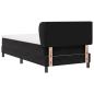Preview: Boxspringbett mit Matratze Schwarz 100x200 cm Samt