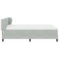 Preview: Boxspringbett mit Matratze Hellgrau 140x190 cm Samt
