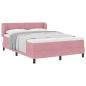 Preview: Boxspringbett mit Kopfteil Rosa 140 x 190 cm Samt
