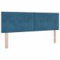 Preview: Boxspringbett mit Kopfteil Dunkelblau 140 x 200 cm Samt