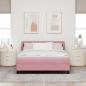 Preview: ARDEBO.de - Boxspringbett mit Matratze Rosa 140x200 cm Samt
