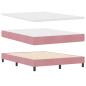 Preview: Boxspringbett mit Matratze Rosa 140x200 cm Samt