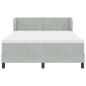 Preview: Boxspringbett mit Matratze Hellgrau 160x200 cm Samt