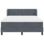 Preview: Boxspringbett mit Matratze Dunkelgrau 160x200 cm Samt