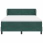 Preview: Boxspringbett mit Matratze Dunkelgrün 160x200 cm Samt
