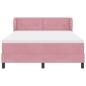 Preview: Boxspringbett mit Matratze Rosa 160x200 cm Samt