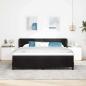 Preview: Boxspringbett mit Matratze Schwarz 180x200 cm Samt