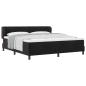 Preview: Boxspringbett mit Matratze Schwarz 180x200 cm Samt