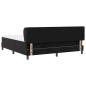 Preview: Boxspringbett mit Matratze Schwarz 180x200 cm Samt