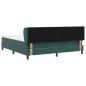 Preview: ARDEBO.de - Boxspringbett mit Matratze Dunkelgrün 180x200 cm Samt