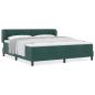 Preview: Boxspringbett mit Matratze Dunkelgrün 180x200 cm Samt