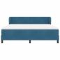 Preview: Boxspringbett mit Matratze Dunkelblau 180x200 cm Samt