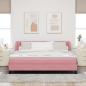 Preview: ARDEBO.de - Boxspringbett mit Matratze Rosa 180x200 cm Samt