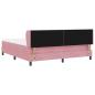 Preview: Boxspringbett mit Matratze Rosa 180x200 cm Samt