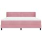 Preview: Boxspringbett mit Matratze Rosa 180x200 cm Samt