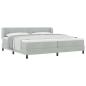 Preview: Boxspringbett mit Matratze Hellgrau 200x200 cm Samt