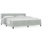 Preview: Boxspringbett mit Matratze Hellgrau 200x200 cm Samt