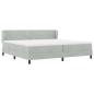 Preview: Boxspringbett mit Matratze Hellgrau 200x200 cm Samt