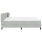 Preview: Boxspringbett mit Matratze Hellgrau 200x200 cm Samt