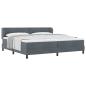 Preview: Boxspringbett mit Matratze Dunkelgrau 200x200 cm Samt