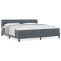 Preview: Boxspringbett mit Matratze Dunkelgrau 200x200 cm Samt