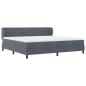 Preview: Boxspringbett mit Matratze Dunkelgrau 200x200 cm Samt