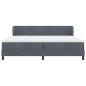 Preview: Boxspringbett mit Matratze Dunkelgrau 200x200 cm Samt