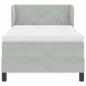 Preview: Boxspringbett mit Matratze Hellgrau 90x190 cm Samt