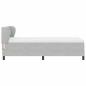 Preview: Boxspringbett mit Matratze Hellgrau 90x190 cm Samt