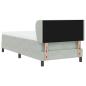 Preview: Boxspringbett mit Matratze Hellgrau 90x190 cm Samt