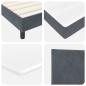 Preview: Boxspringbett mit Matratze Dunkelgrau 90x190 cm Samt
