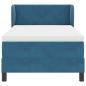 Preview: Boxspringbett mit Matratze Dunkelblau 90x190 cm Samt
