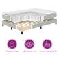 Preview: Boxspringbett mit Matratze Hellgrau 90x200 cm Samt