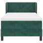 Preview: Boxspringbett mit Matratze Dunkelgrün 90x200 cm Samt