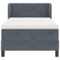 Preview: Boxspringbett mit Matratze Dunkelgrau 100x200 cm Samt