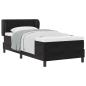 Preview: Boxspringbett mit Matratze Schwarz 100x200 cm Samt