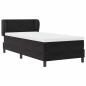 Preview: Boxspringbett mit Matratze Schwarz 100x200 cm Samt