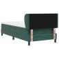 Preview: Boxspringbett mit Matratze Dunkelgrün 100x200 cm Samt