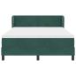 Preview: Boxspringbett mit Matratze Dunkelgrün 140x190 cm Samt