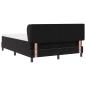 Preview: Boxspringbett mit Matratze Schwarz 140x200 cm Samt