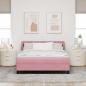 Preview: Boxspringbett mit Matratze Rosa 160x200 cm Samt