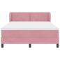 Preview: Boxspringbett mit Matratze Rosa 160x200 cm Samt