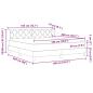 Preview: Boxspringbett mit Matratze Hellgrau 180x200 cm Samt