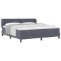 Preview: Boxspringbett mit Matratze Dunkelgrau 180x200 cm Samt