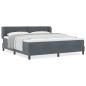 Preview: Boxspringbett mit Matratze Dunkelgrau 180x200 cm Samt