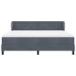 Preview: Boxspringbett mit Matratze Dunkelgrau 180x200 cm Samt