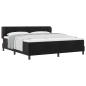 Preview: Boxspringbett mit Matratze Schwarz 180x200 cm Samt