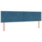 Preview: Boxspringbett mit Matratze Dunkelblau 180x200 cm Samt