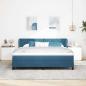 Preview: Boxspringbett mit Matratze Dunkelblau 180x200 cm Samt